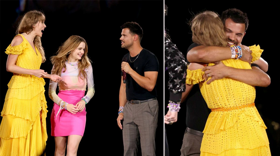 Taylor Swift hugs her Ex Talyor Lautner